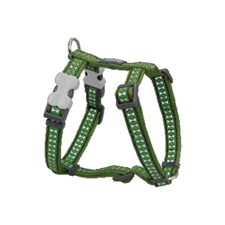 RED DINGO Dog Harness Reflective Green, Small RE437249